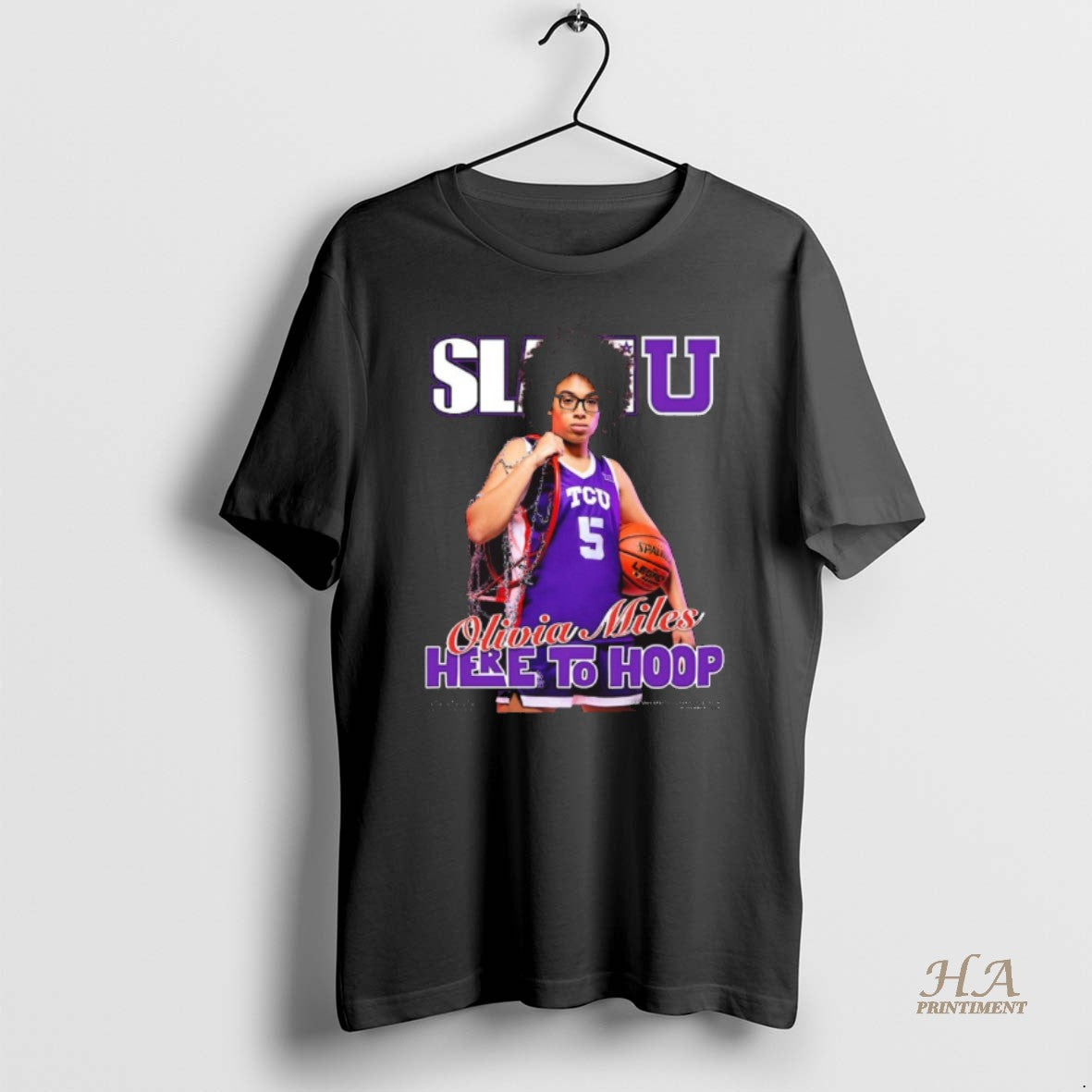 Official Slam U Cover Olivia Miles Here To Hoop Tcu Horned Frogs Shirt Hoodie Sweatshirt | PurePodTees.com