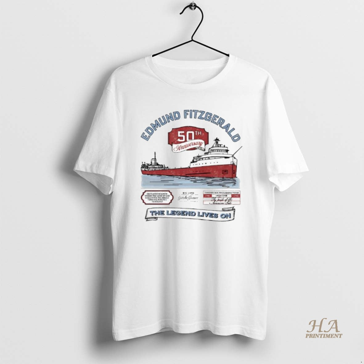 Official Ss Edmund Fitzgerald 50th Anniversary The Wreck Of The Edmund Fitzgerald Shirt Hoodie Sweatshirt | PurePodTees.com