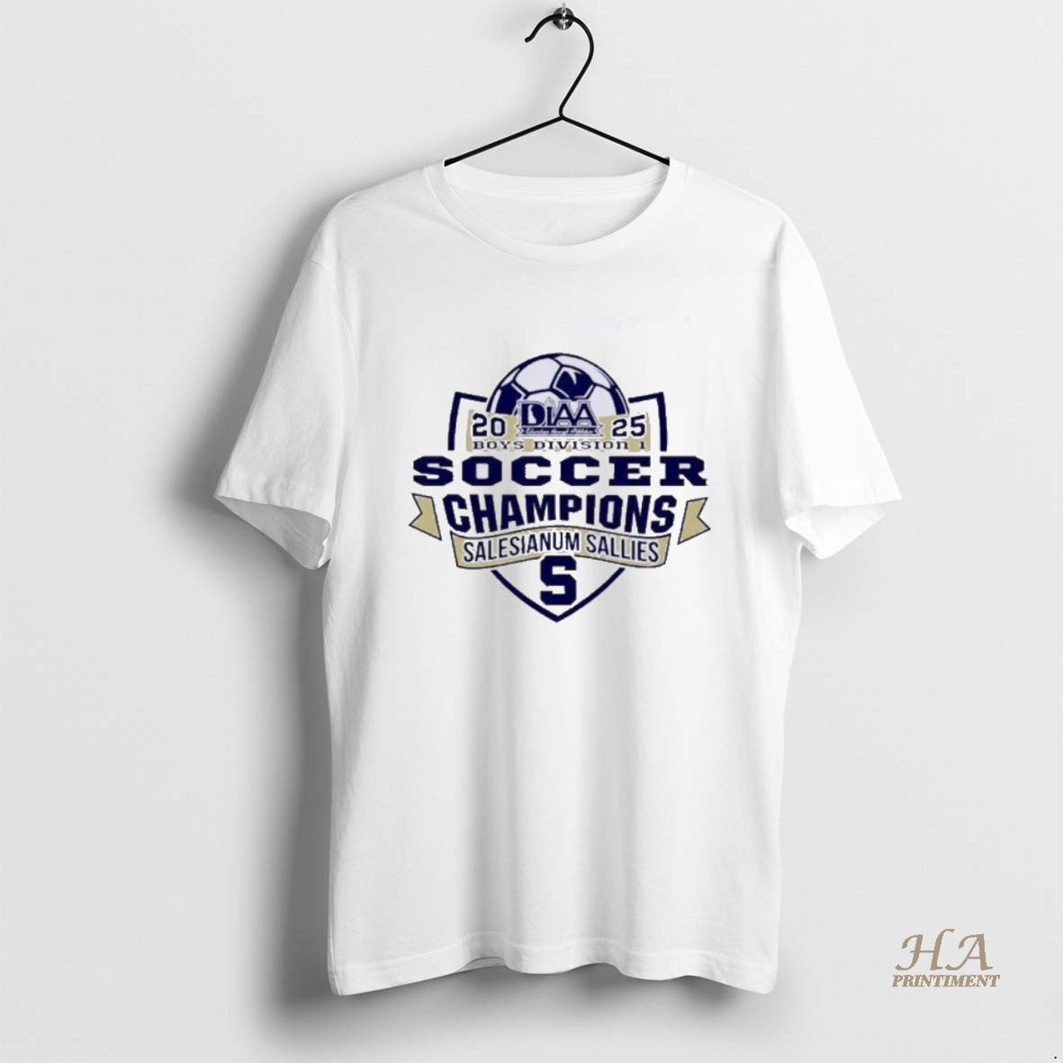 Official Salesianum Sallies 2025 Diaa Boys Division 1 Soccer Champions Shirt Hoodie Sweatshirt | PurePodTees.com