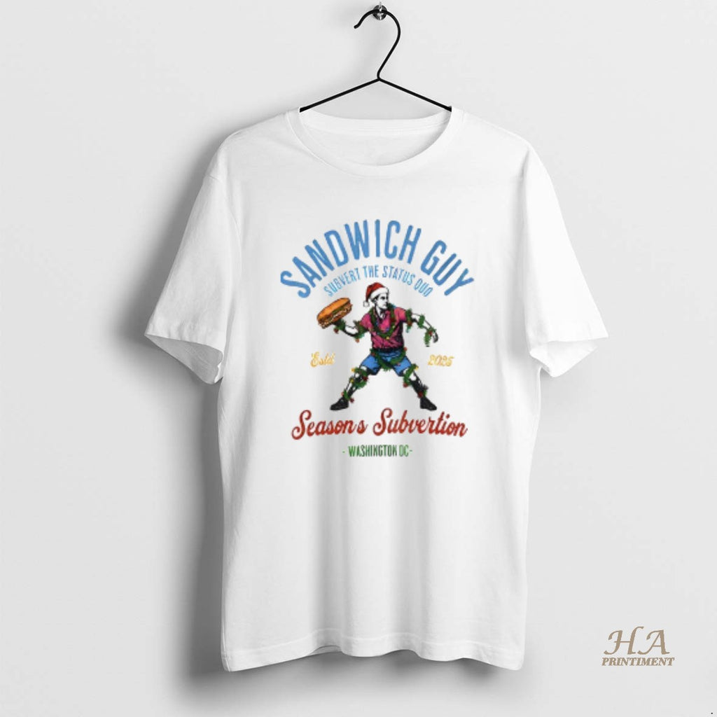Official Sandwich Guy Merry Resistmas Seasons Subvertion Washington Dc Shirt Hoodie Sweatshirt | PurePodTees.com