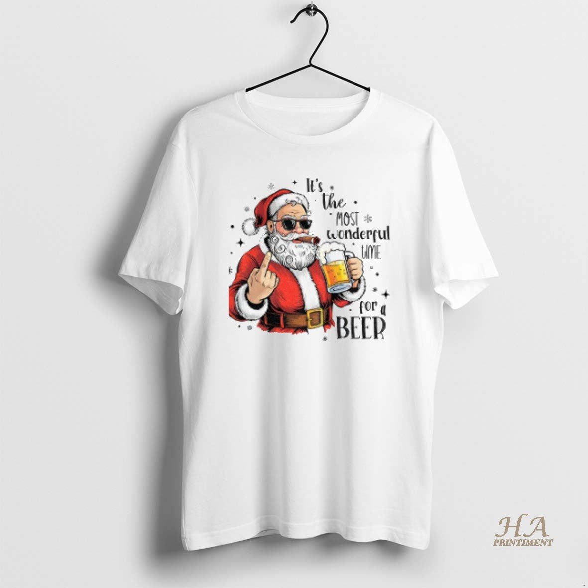 Official Santa Beer Funny Santa Christmas Its The Most Wonderful Time For A Beer Shirt Hoodie Sweatshirt | PurePodTees.com