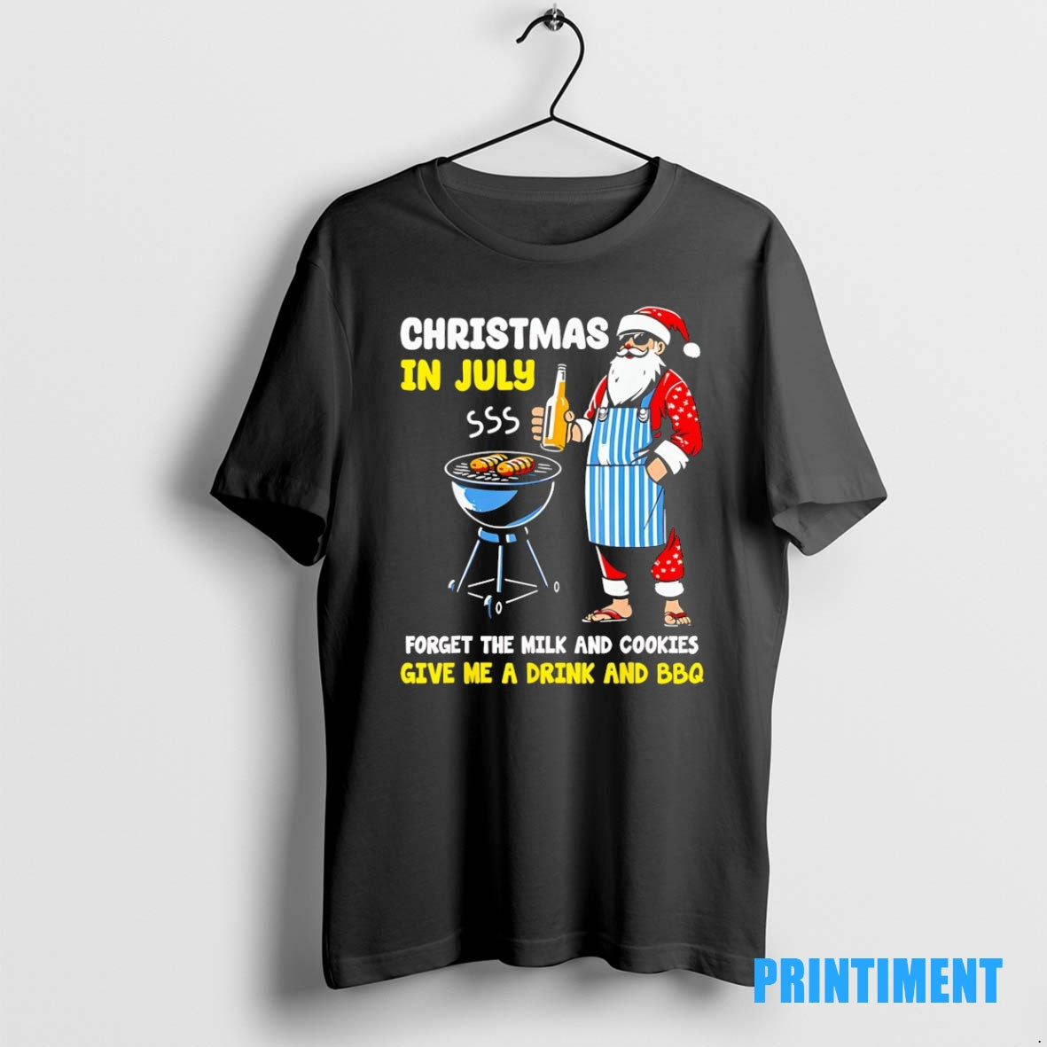 Official Santa Christmas In July Forget The Milk And Cookies Give Me A Drink And Shirt Hoodie Sweatshirt | PurePodTees.com