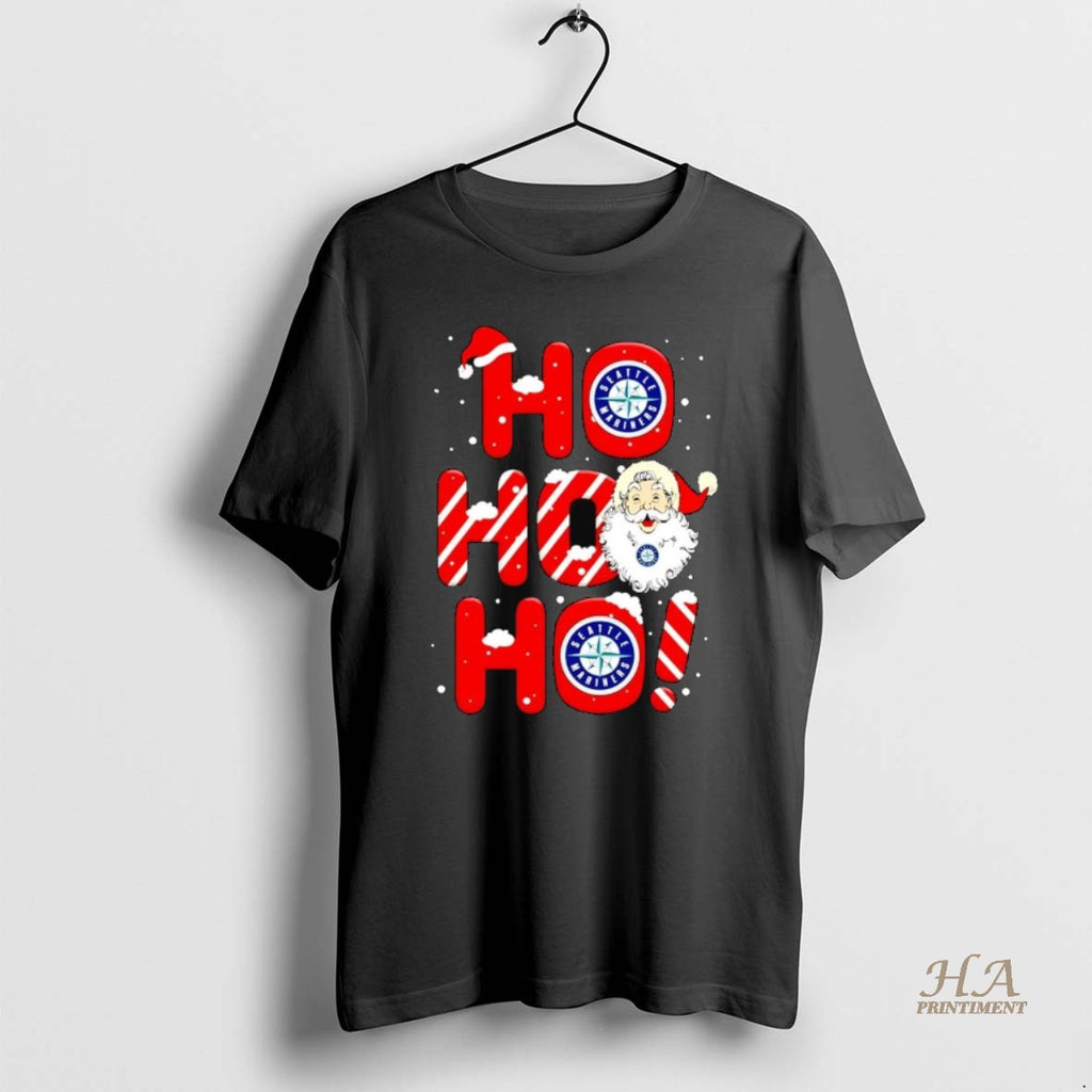Official Santa Claus Seattle Mariners Ho Ho Ho Merry Christmas Shirt Hoodie Sweatshirt | PurePodTees.com
