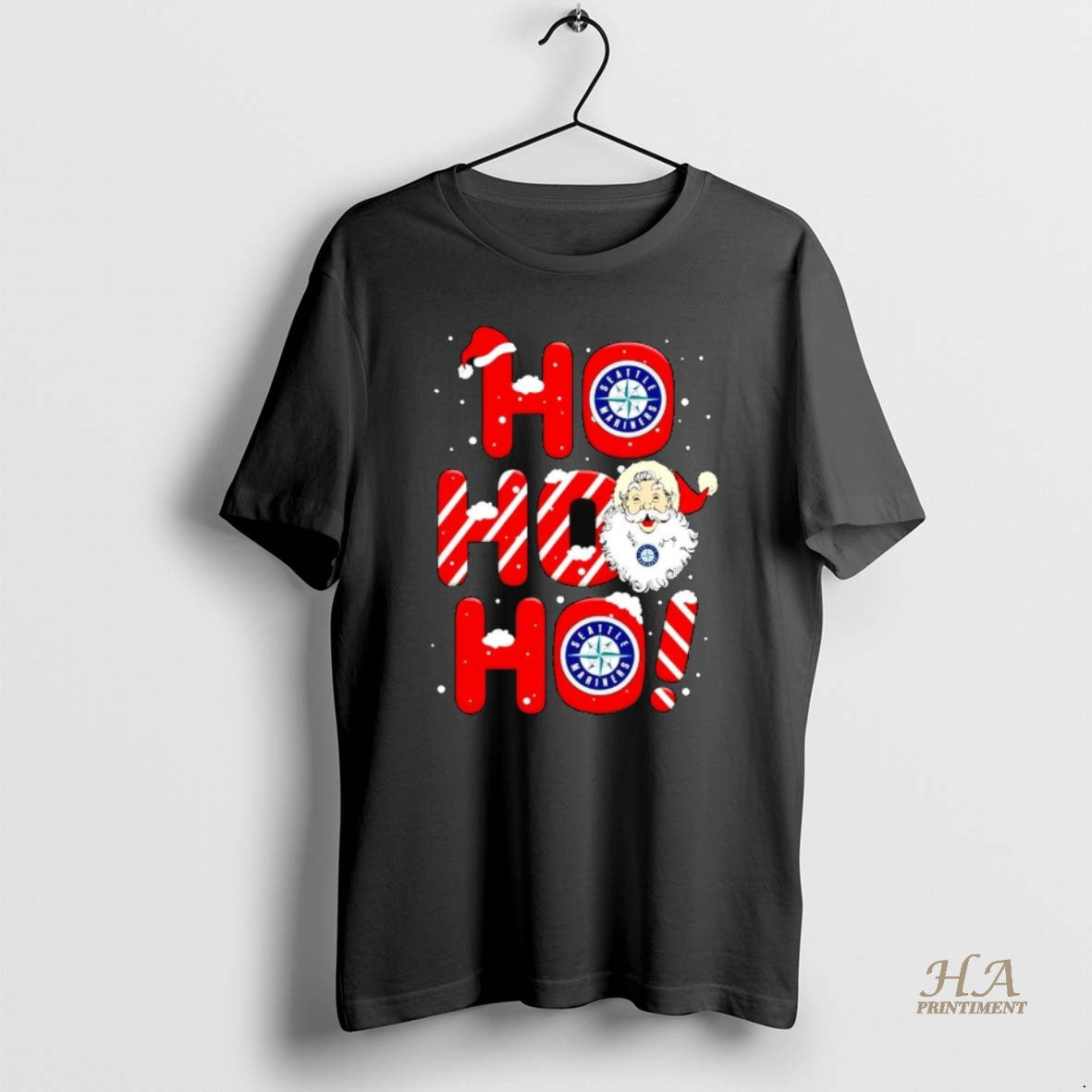 Official Santa Claus Seattle Mariners Ho Ho Ho Merry Christmas Shirt Hoodie Sweatshirt | PurePodTees.com