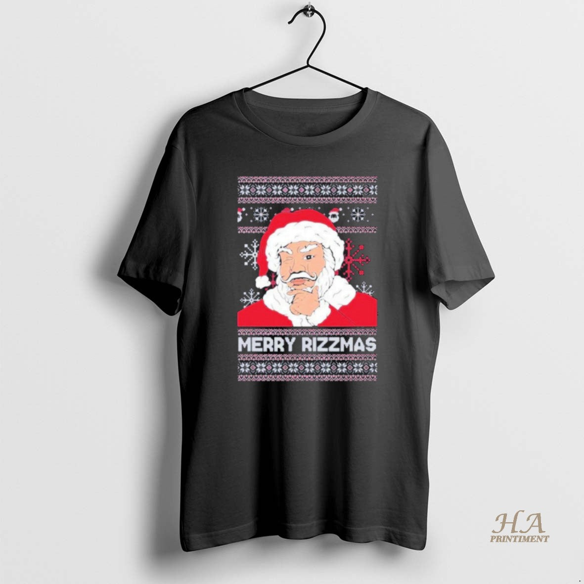 Official Santa Claus Cartoon Merry Rizzmas Merry Christmas Shirt Hoodie Sweatshirt | PurePodTees.com
