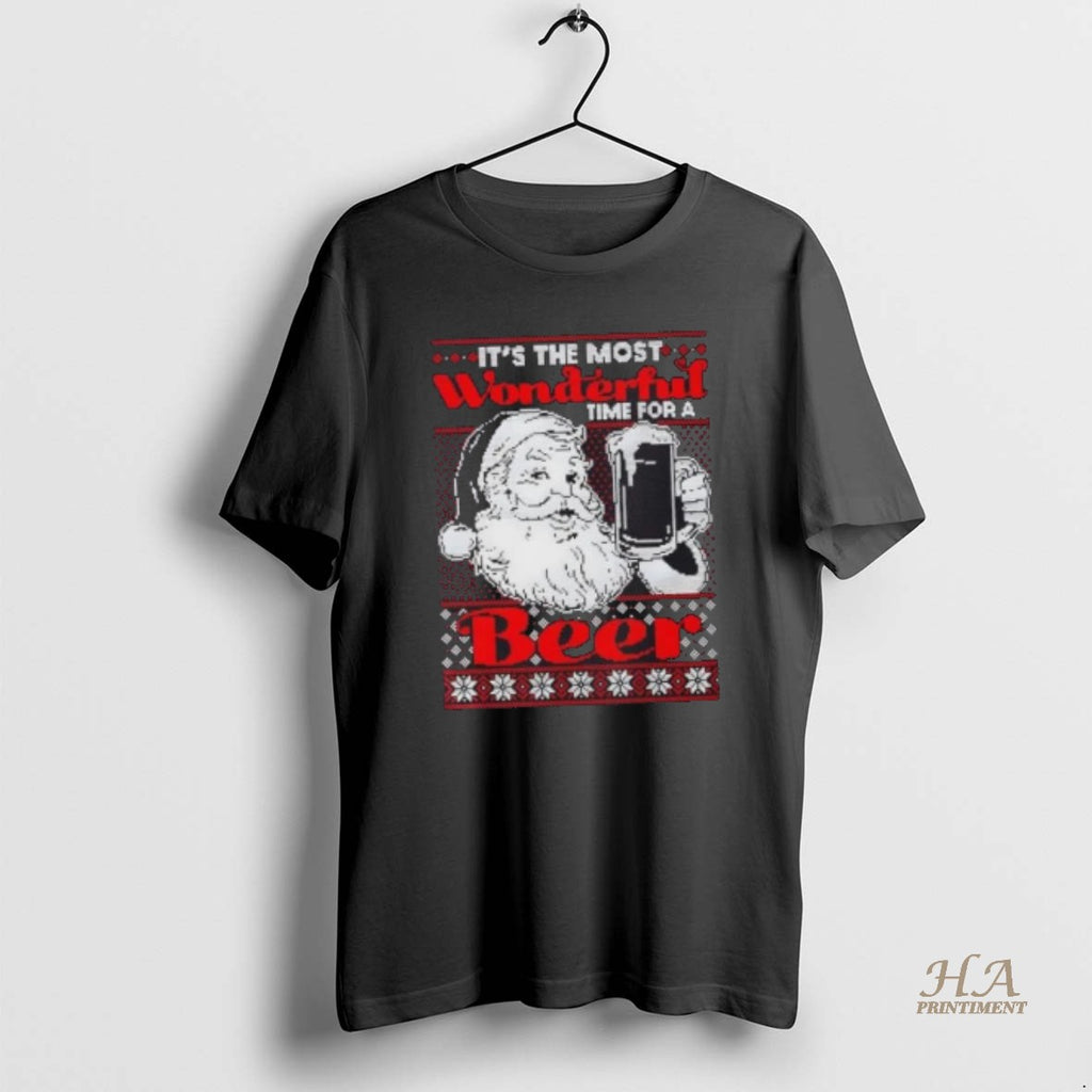 Official Santa Claus Its The Most Wonderful Time For A Beer Tacky Christmas Shirt Hoodie Sweatshirt | PurePodTees.com