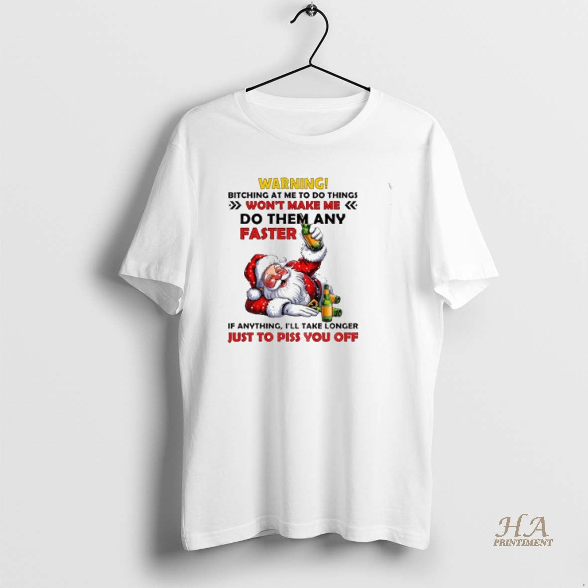 Official Santa Claus Warning Bitching At Me To Do Things Wont Make Me Do Them Shirt Hoodie Sweatshirt | PurePodTees.com