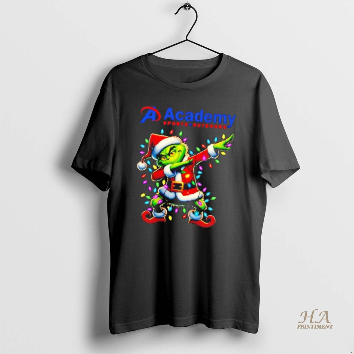 Official Santa Grinch Dabbing Academy Christmas Light Shirt Hoodie Sweatshirt | PurePodTees.com