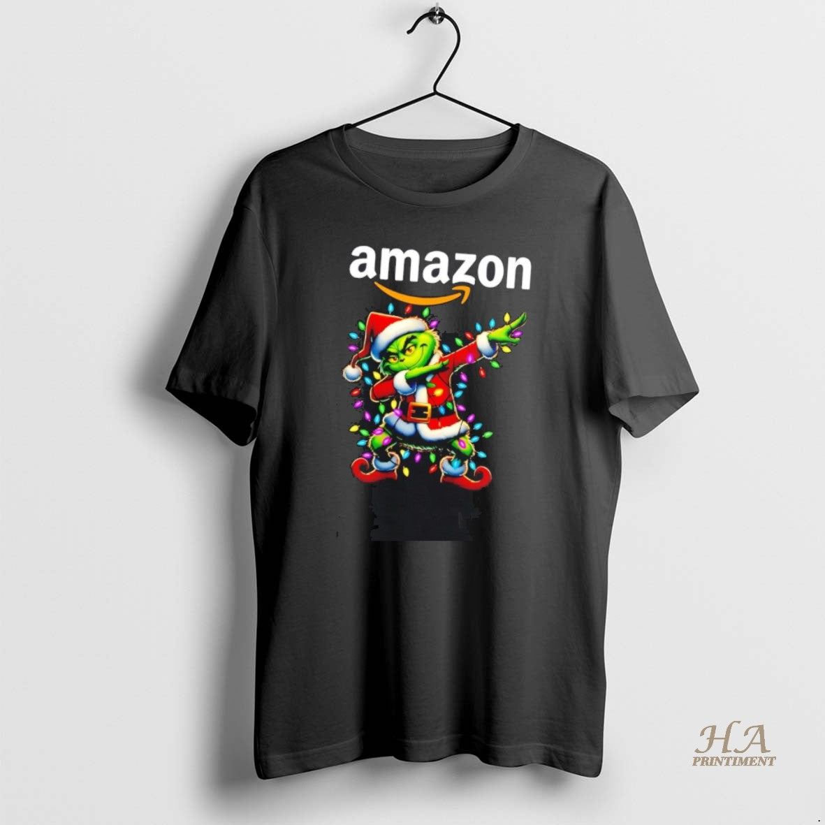 Official Santa Grinch Dabbing Amazon Christmas Light Shirt Hoodie Sweatshirt | PurePodTees.com