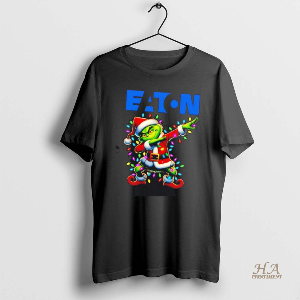 Official Santa Grinch Dabbing Eaton Christmas Light Shirt Hoodie Sweatshirt | PurePodTees.com