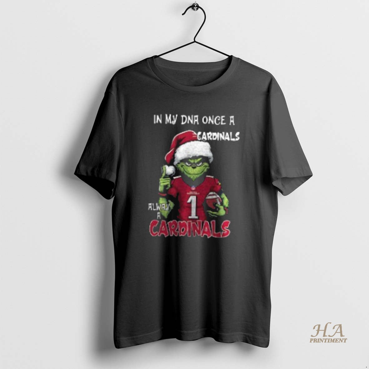 Official Santa Grinch In My Dna Once A Cardinals Alway A Arizona Cardinals Christmas Two Shirt Hoodie Sweatshirt