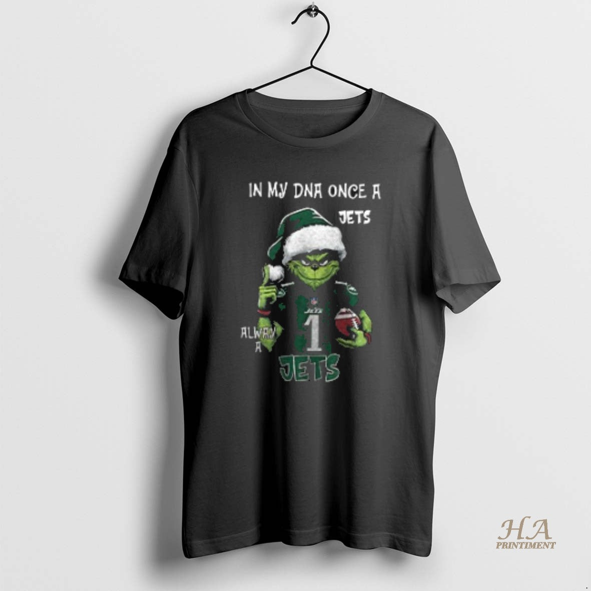 Official Santa Grinch In My Dna Once A Jets Alway A New York Jets Christmas Shirt Hoodie Sweatshirt | PurePodTees.com