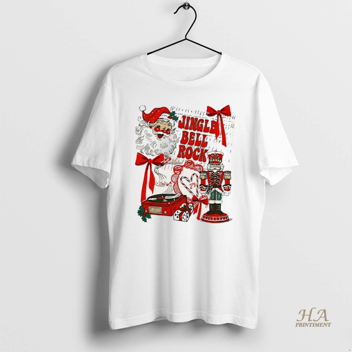 Official Santa Jingle Bell Rock Christmas 2025 Christmas Shirt Hoodie Sweatshirt | PurePodTees.com