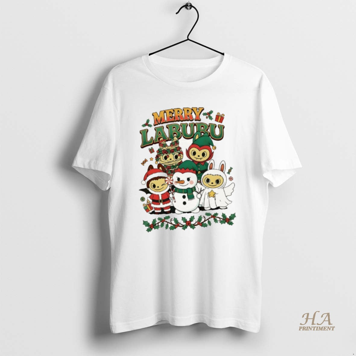 Official Santa Labubu Merry Labubu Christmas Shirt Hoodie Sweatshirt | PurePodTees.com