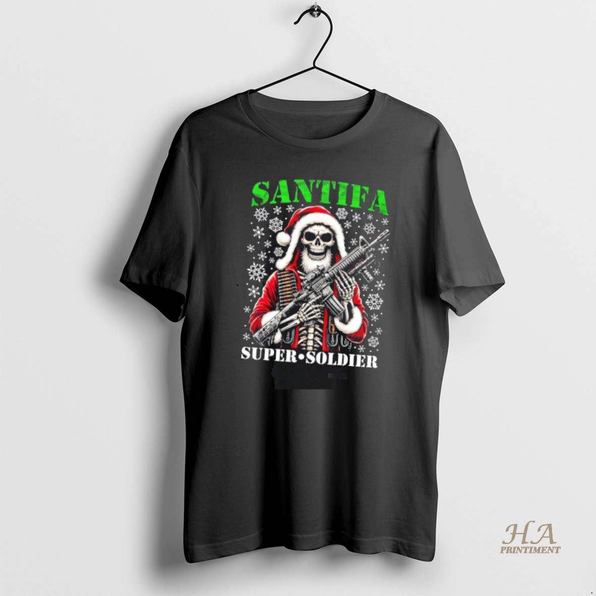 Official Santa Skull Santifa Super Soldier Christmas Shirt Hoodie Sweatshirt | PurePodTees.com