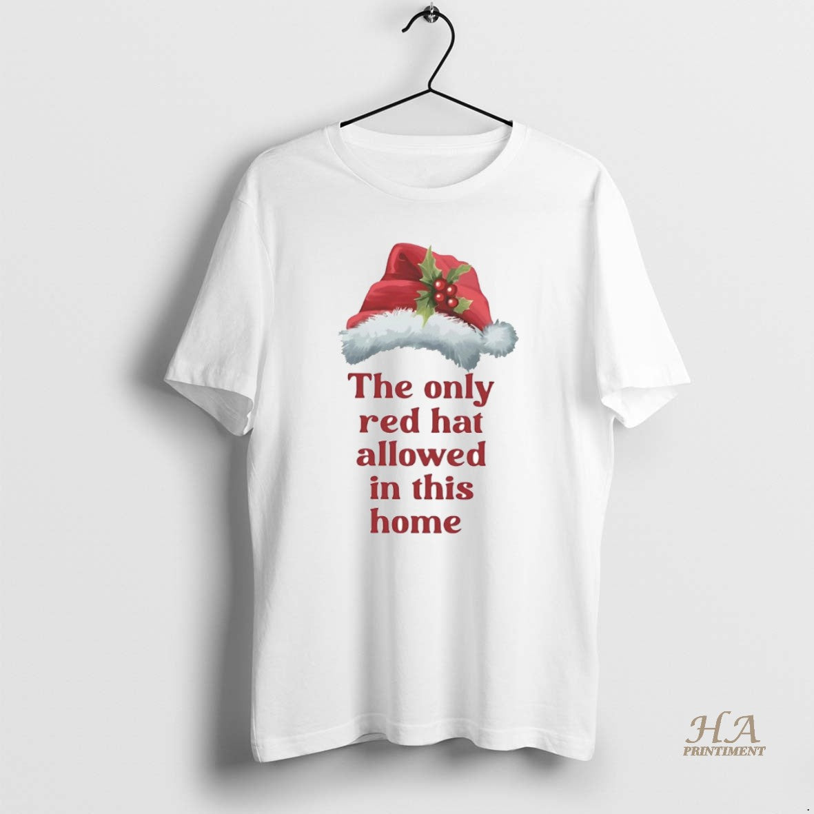 Official Santa Hat The Only Red Hat Allowed In This Home Christmas Shirt Hoodie Sweatshirt | PurePodTees.com