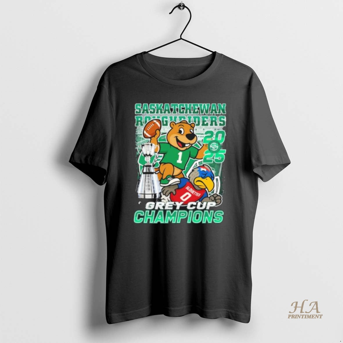 Official Saskatchewan Roughriders Mascot Beat Alouettes 2025 Grey Cup Champions Shirt Hoodie Sweatshirt | PurePodTees.com