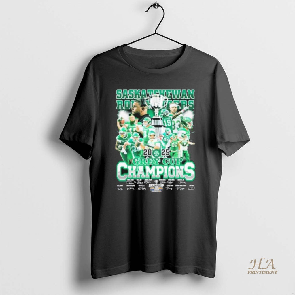 Official Saskatchewan Roughriders Team 2025 Grey Cup Champions Shirt Hoodie Sweatshirt | PurePodTees.com