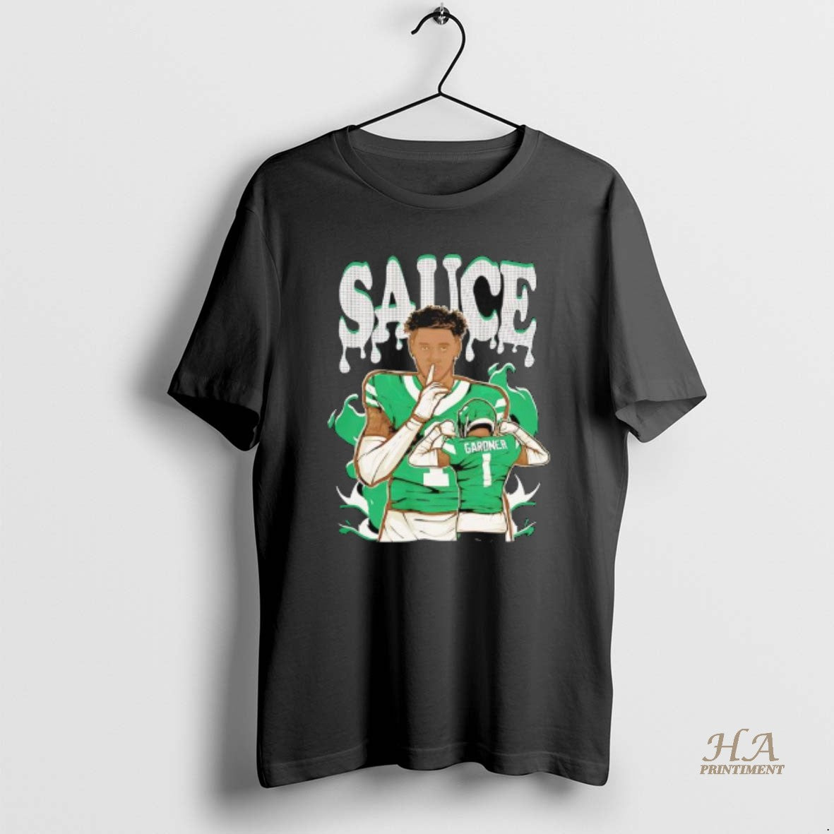 Official Sauce Gardner Cartoon New York Football Graphic Shirt Hoodie Sweatshirt | PurePodTees.com