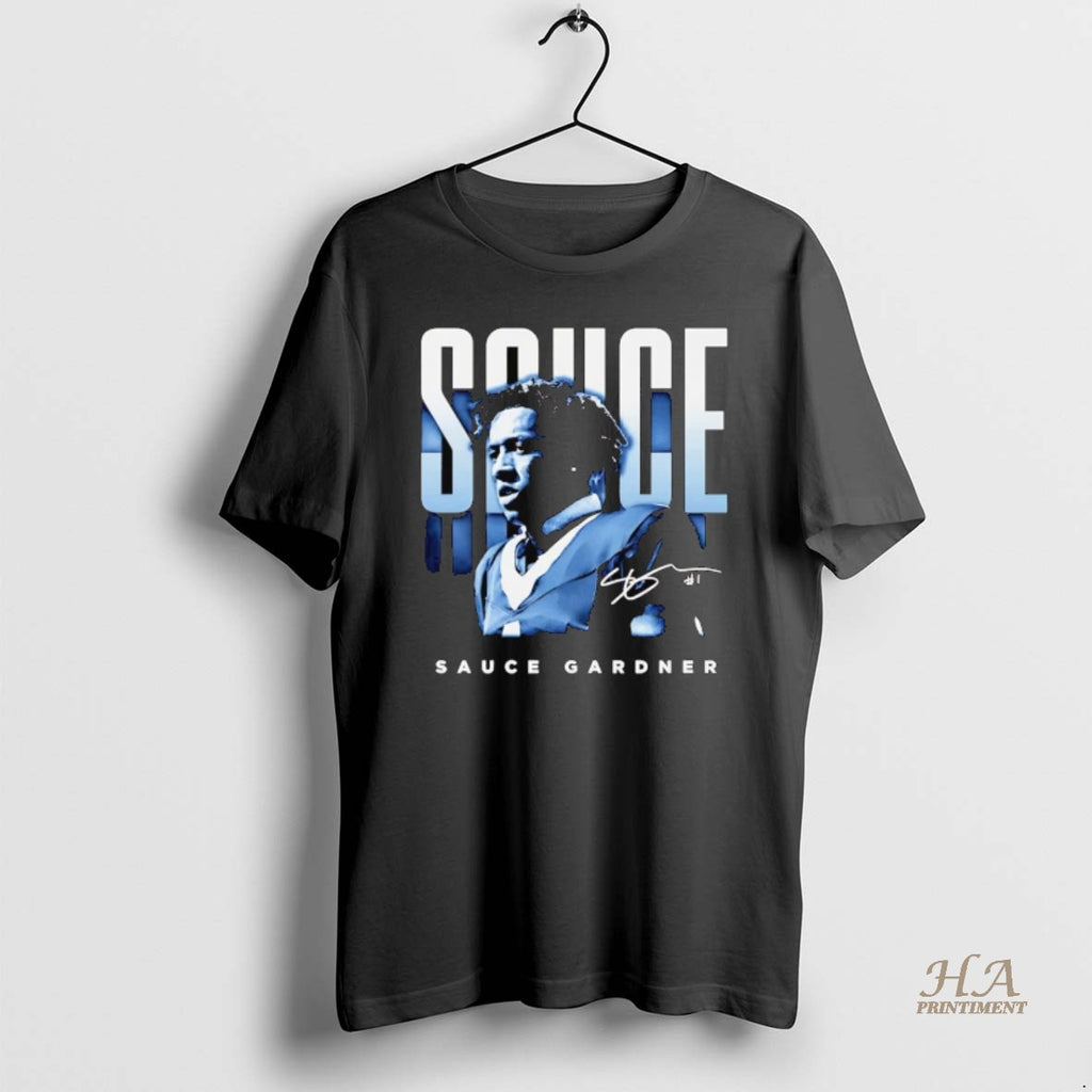 Official Sauce Gardner Portrait Signature Indianapolis Colts Shirt Hoodie Sweatshirt | PurePodTees.com