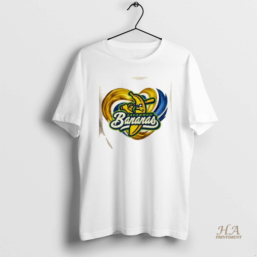 Official Savannah Bananas Baseball Heart Colors Shirt Hoodie Sweatshirt | PurePodTees.com