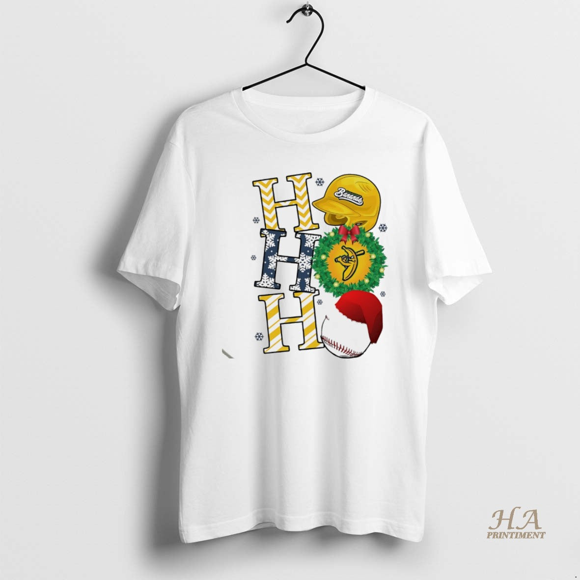 Official Savannah Bananas Ho Ho Ho Holiday Baseball Christmas White Shirt Hoodie Sweatshirt | PurePodTees.com