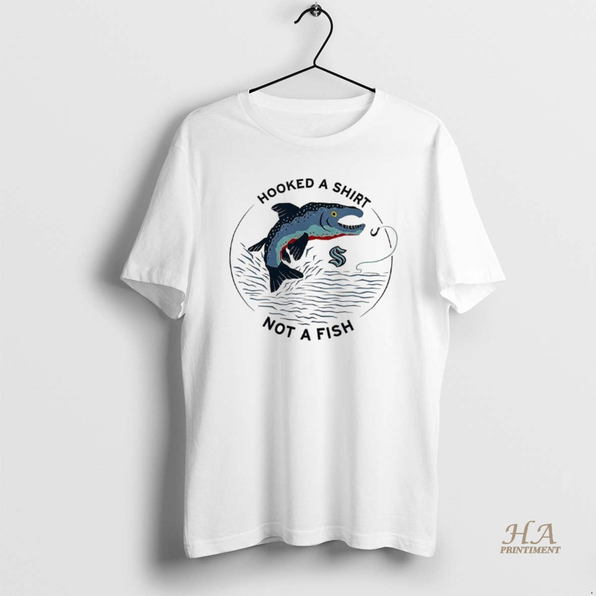 Official Seattle Kraken Hooked Not A Fish Shirt Hoodie Sweatshirt | PurePodTees.com