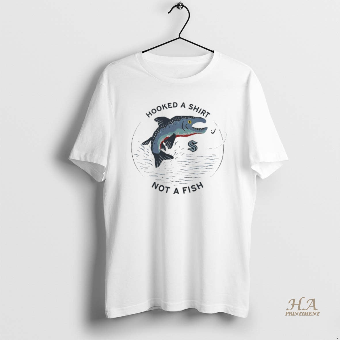 Official Seattle Kraken Hooked A Not A Fish Shirt Hoodie Sweatshirt | PurePodTees.com