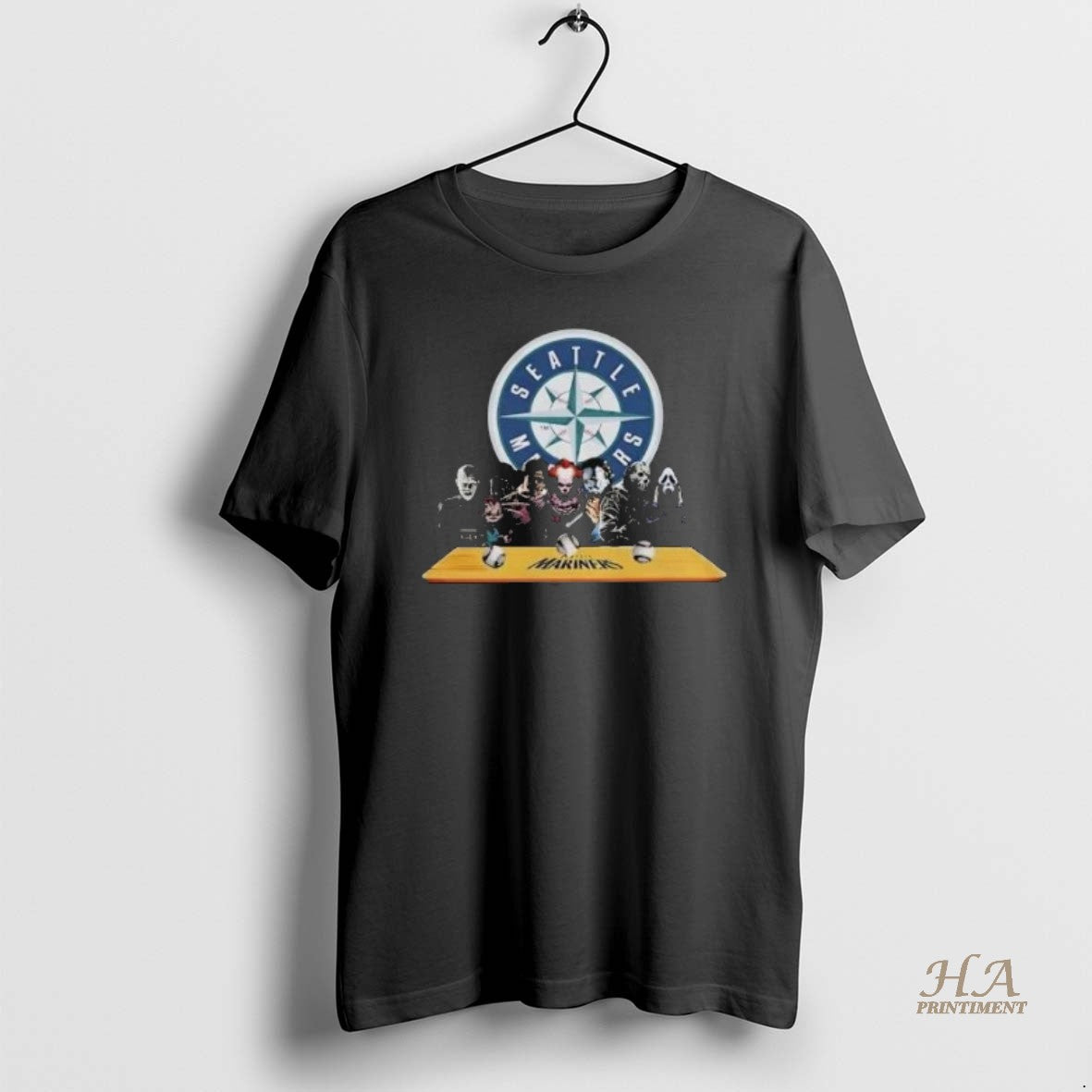 Official Seattle Mariners Horror Movie Character You Cant With Us Halloween 2025 Shirts Hoodie Sweatshirt | PurePodTees.com