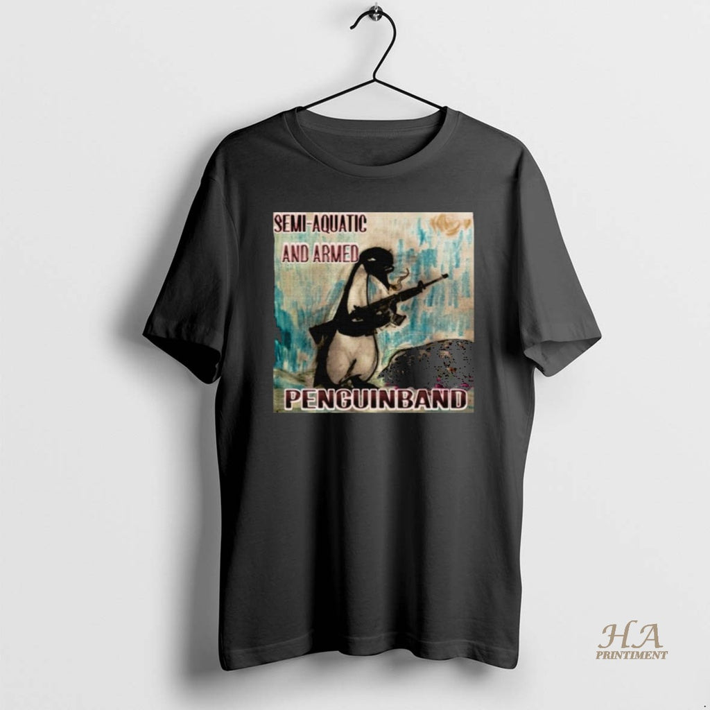 Official Semi Aquatic And Armed Penguin Band Shirt Hoodie Sweatshirt | PurePodTees.com