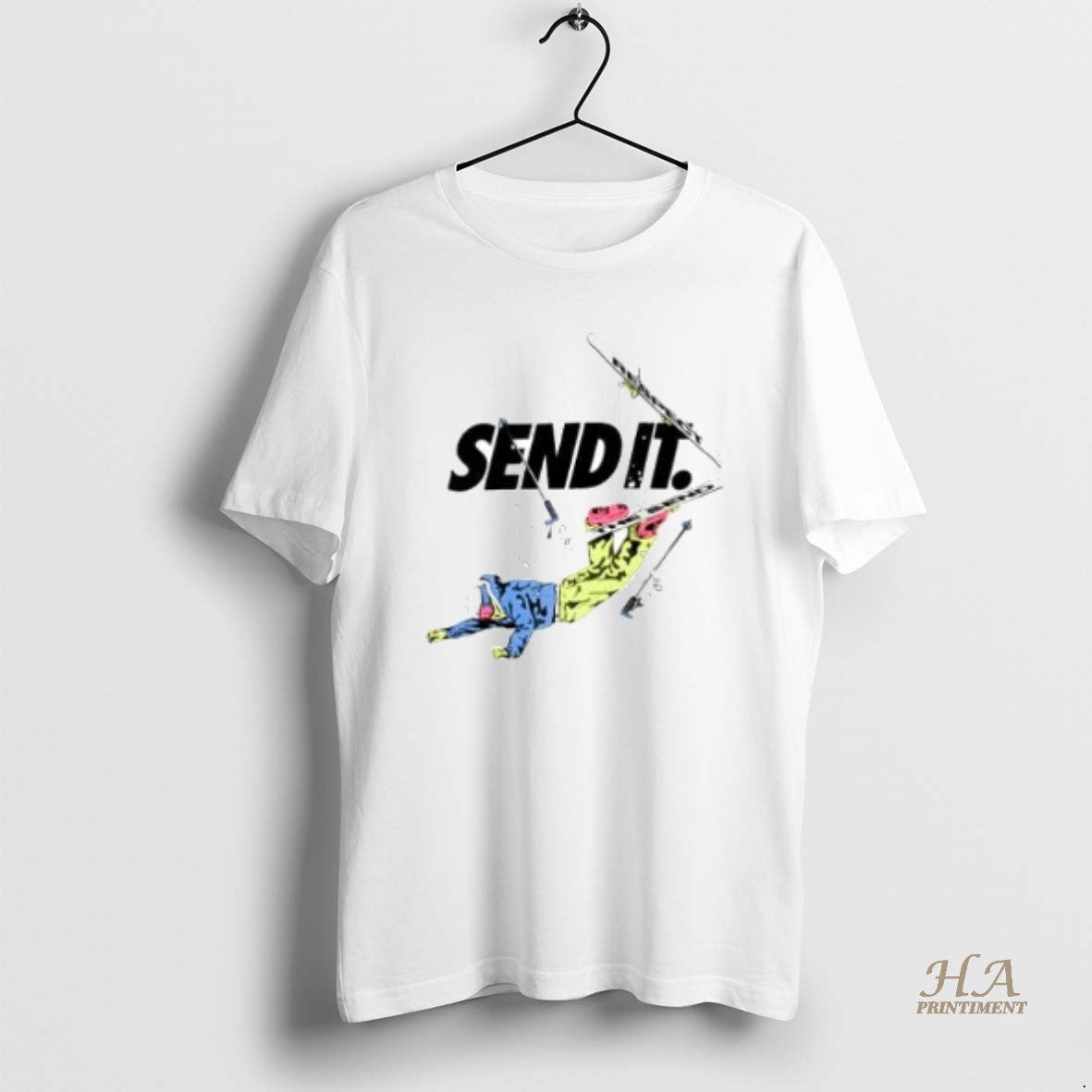 Official Send It Skiing Classic Shirt Hoodie Sweatshirt | PurePodTees.com
