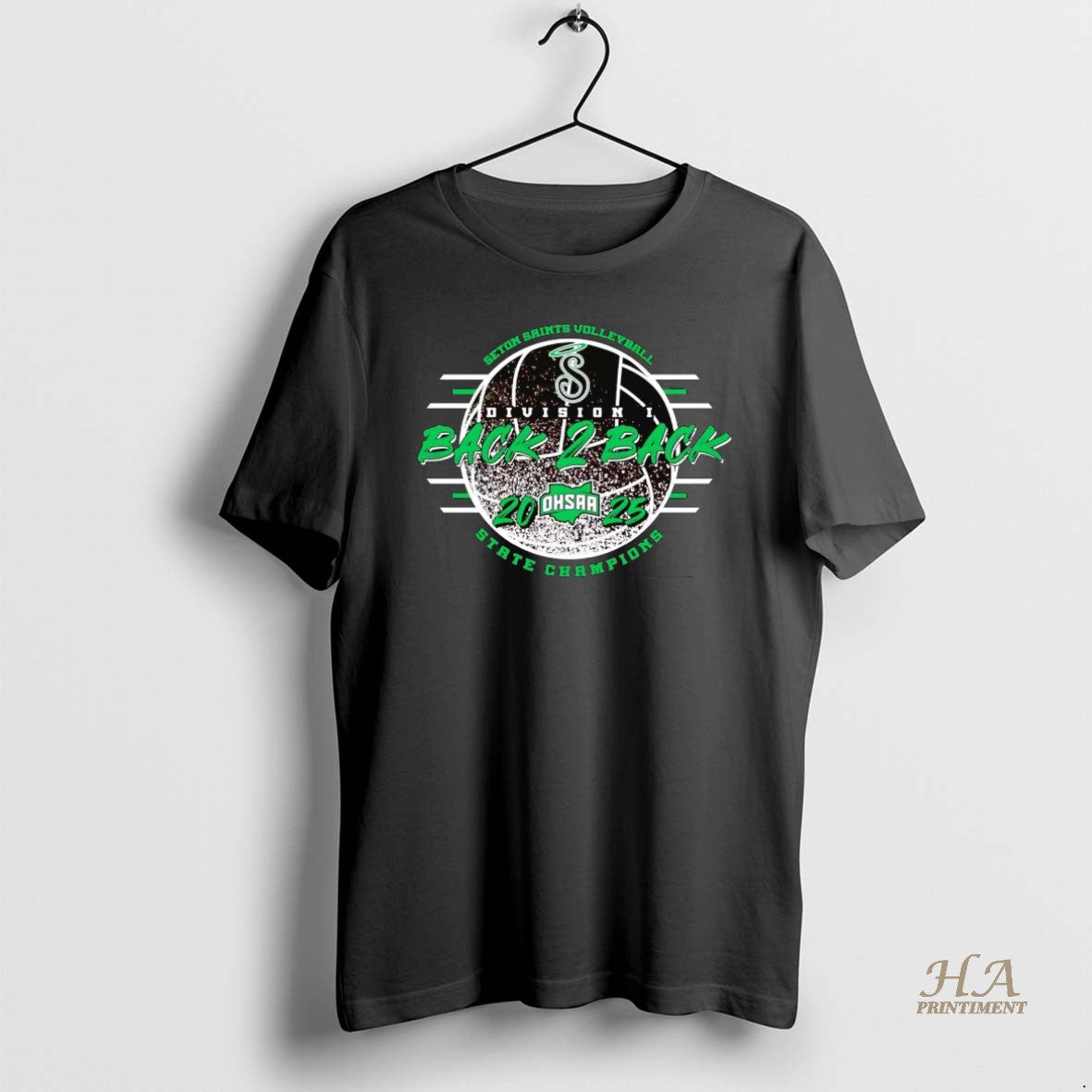 Official Seton Saints Volleyball Back To Back Ohsaa Division I State Champions 2025 Shirt Hoodie Sweatshirt | PurePodTees.com