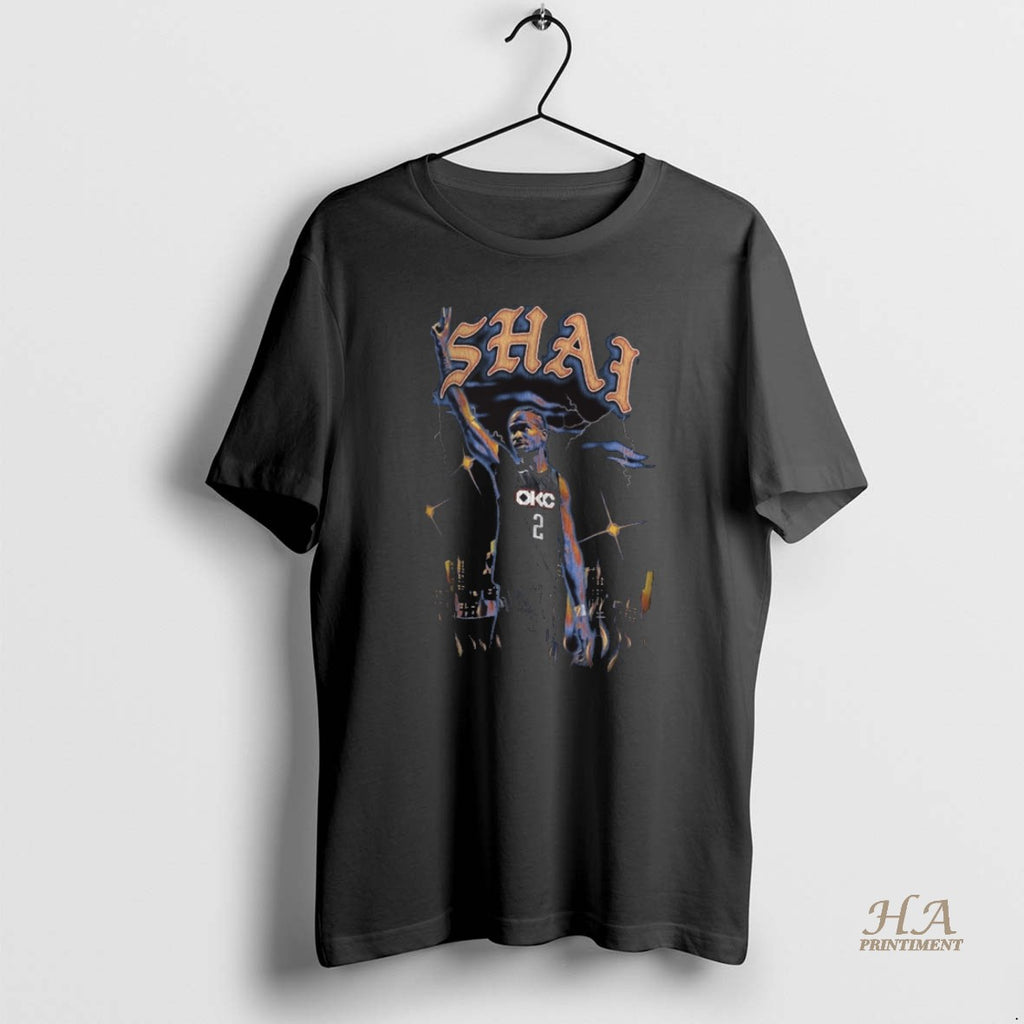 Official Shai Gilgeous Alexander Oklahoma City Thunder 2025 26 City Player Graphic Shirt Hoodie Sweatshirt | PurePodTees.com