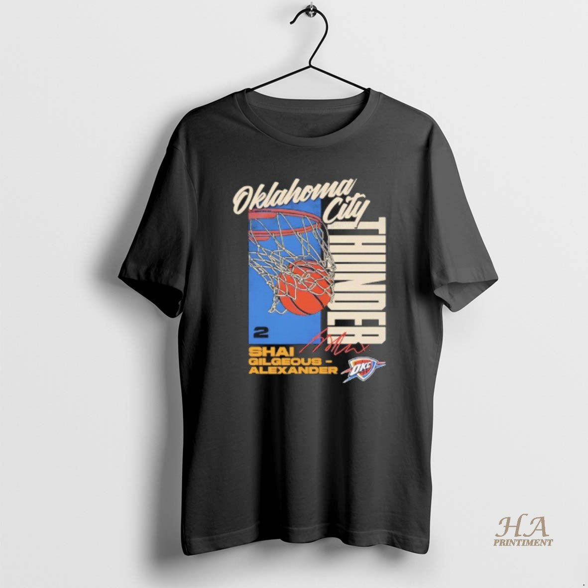 Official Shai Gilgeous Alexander Oklahoma City Thunder All Net Signature Shirt Hoodie Sweatshirt | PurePodTees.com