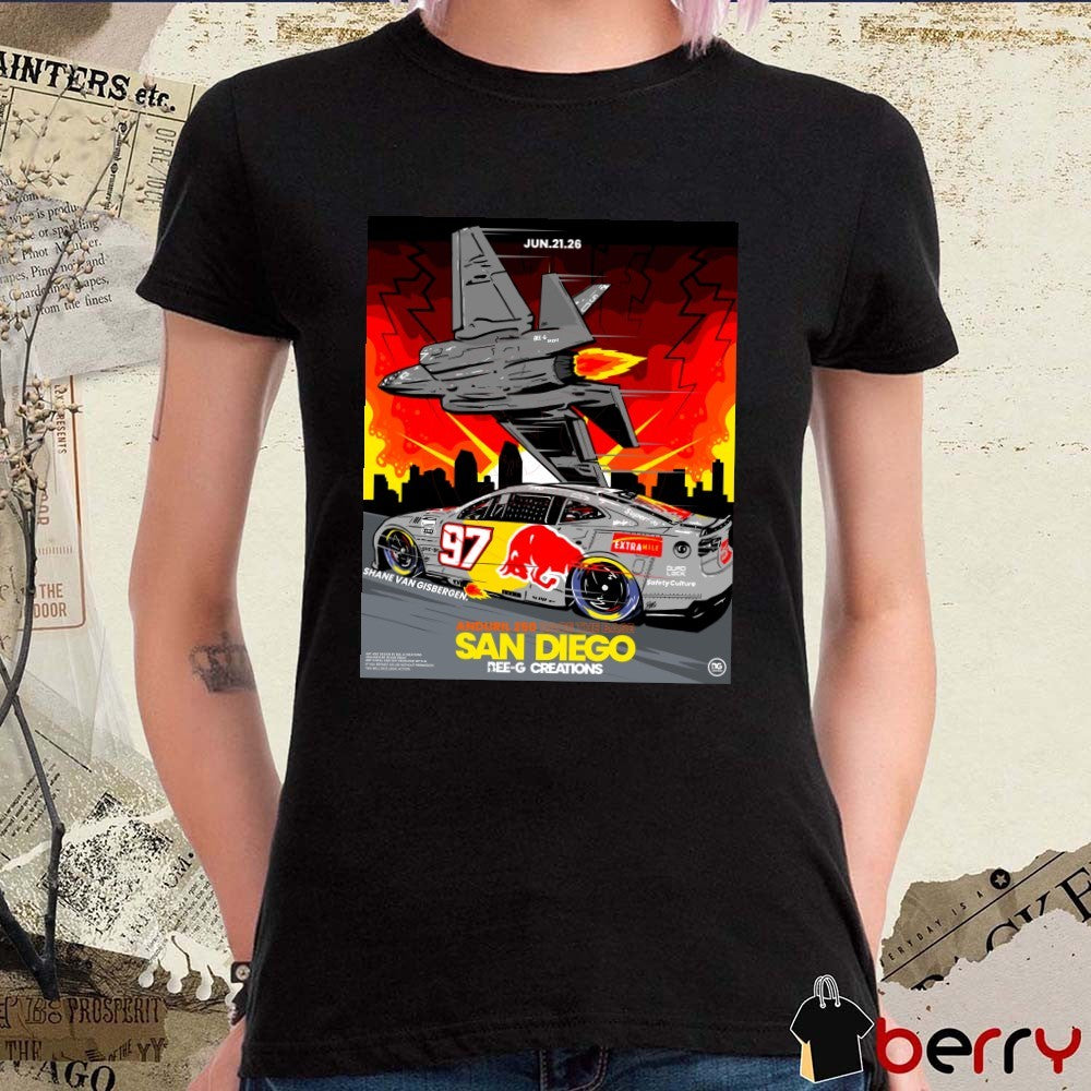 Shane van Gisbergen Anduril 250 Race The Base San Diego Bee-G Creations June 21 2026 Poster t-shirt