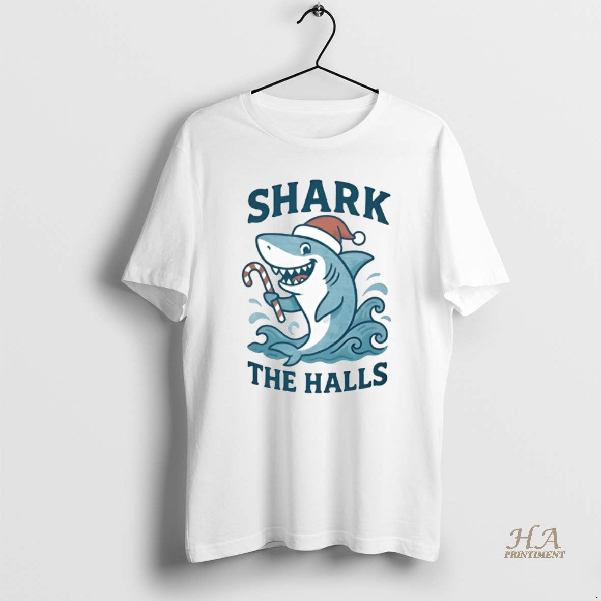 Official Shark The Halls Christmas Shirt Hoodie Sweatshirt | PurePodTees.com