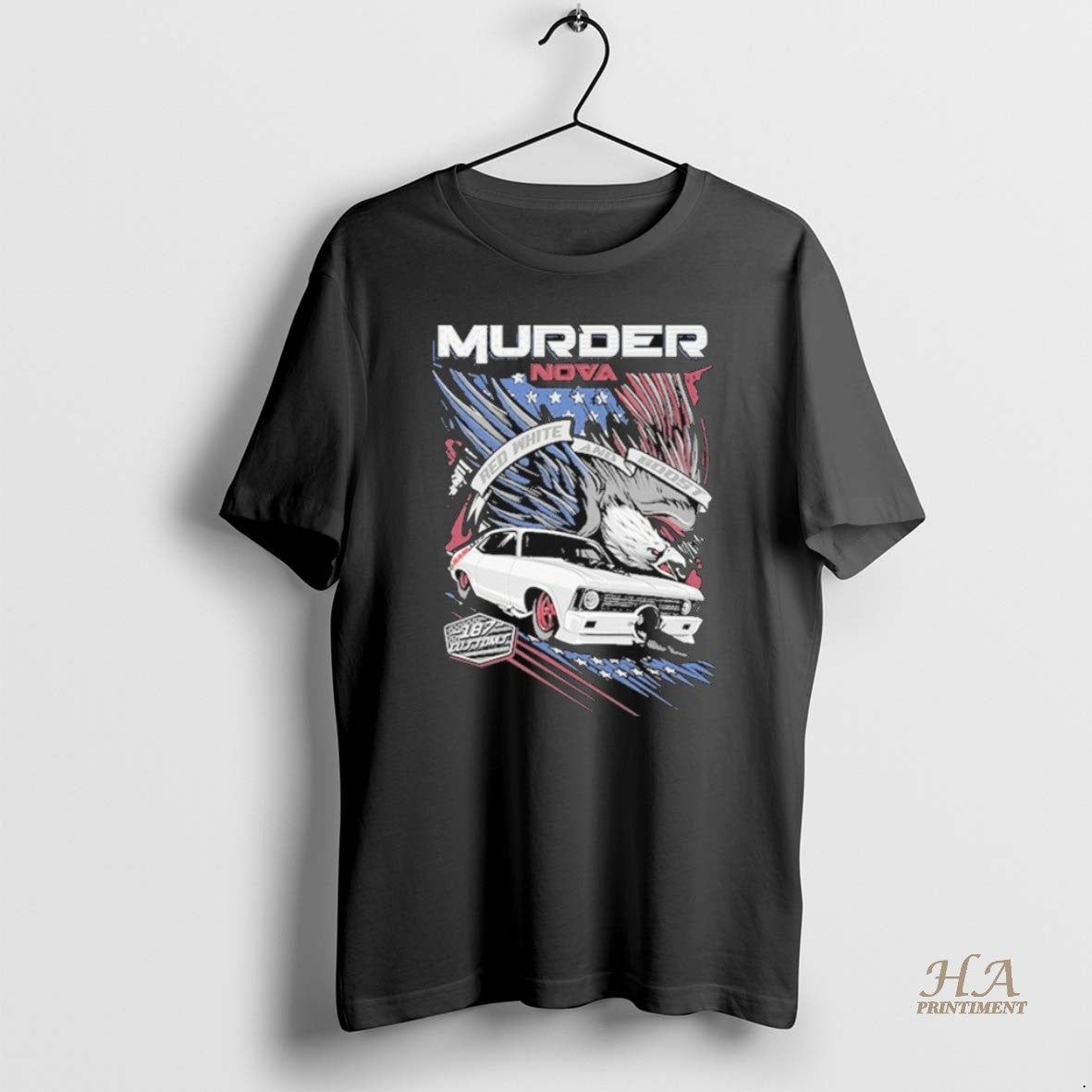 Official Shawn Ellington Murder Nova Red White And Boost 187 Customs Shirt Hoodie Sweatshirt | PurePodTees.com