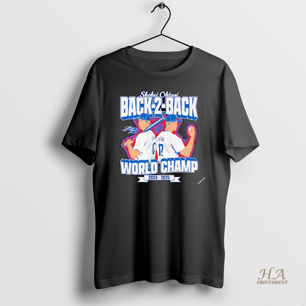 Official Shohei Ohtani 2024 2025 Back To Back World Champs Christmas Shirt Hoodie Sweatshirt | PurePodTees.com