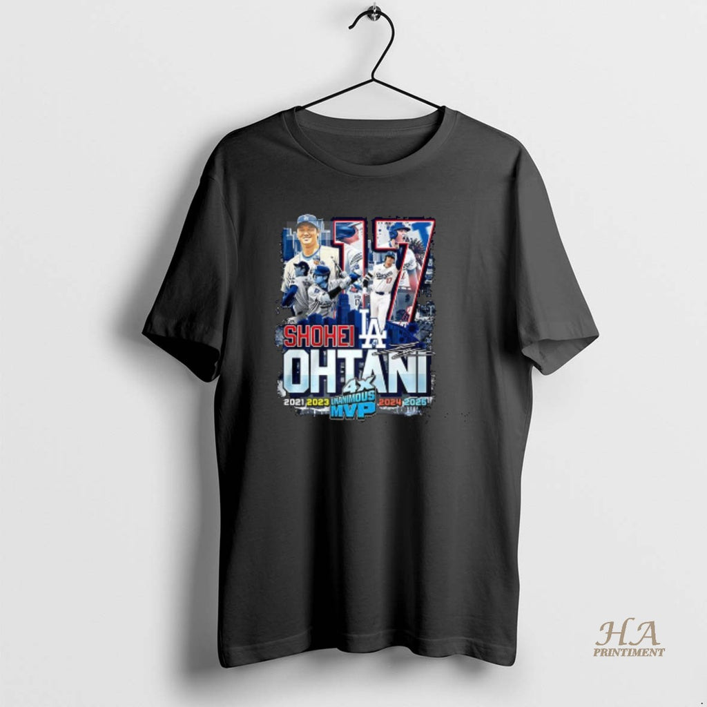 Official Shohei Ohtani 4x Unanimous Mvp Signature Shirt Hoodie Sweatshirt | PurePodTees.com