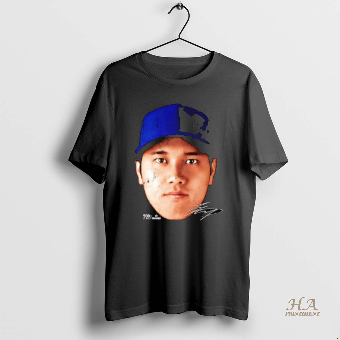 Official Shohei Ohtani Los Angeles D Vintage Head Signature Graphic Shirt Hoodie Sweatshirt | PurePodTees.com