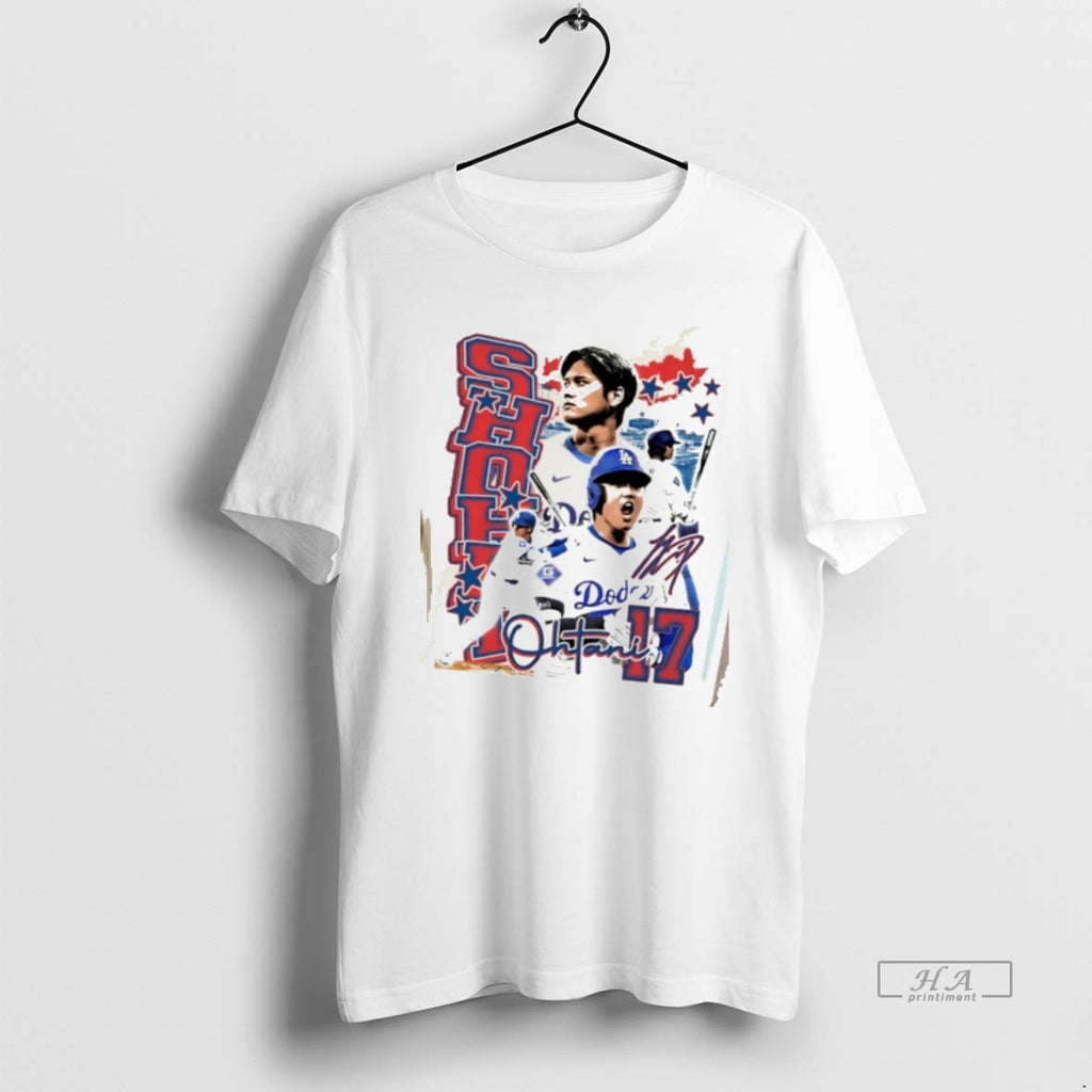 Official Shohei Ohtani Los Angeles Dodgers Graphic Signature Shirt Hoodie Sweatshirt | PurePodTees.com