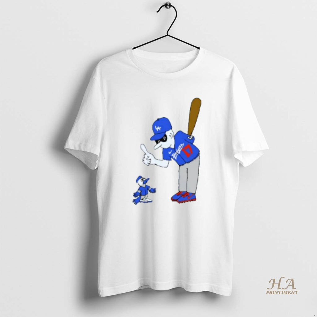 Official Shohei Ohtani Los Angeles Dodgers Beat Blue Jays Mascot World Series Champions Mens White Shirt Hoodie Sweatshirt