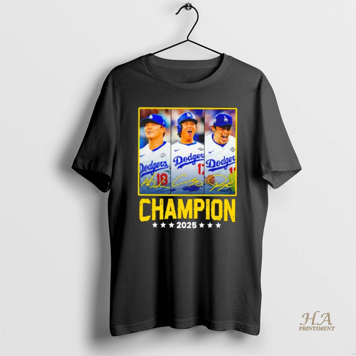 Official Shohei Ohtani Yoshinobu Yamamoto Teoscar Hernandez Los Angeles Dodgers Champion 2025 Signatures Shirt Hoodie...