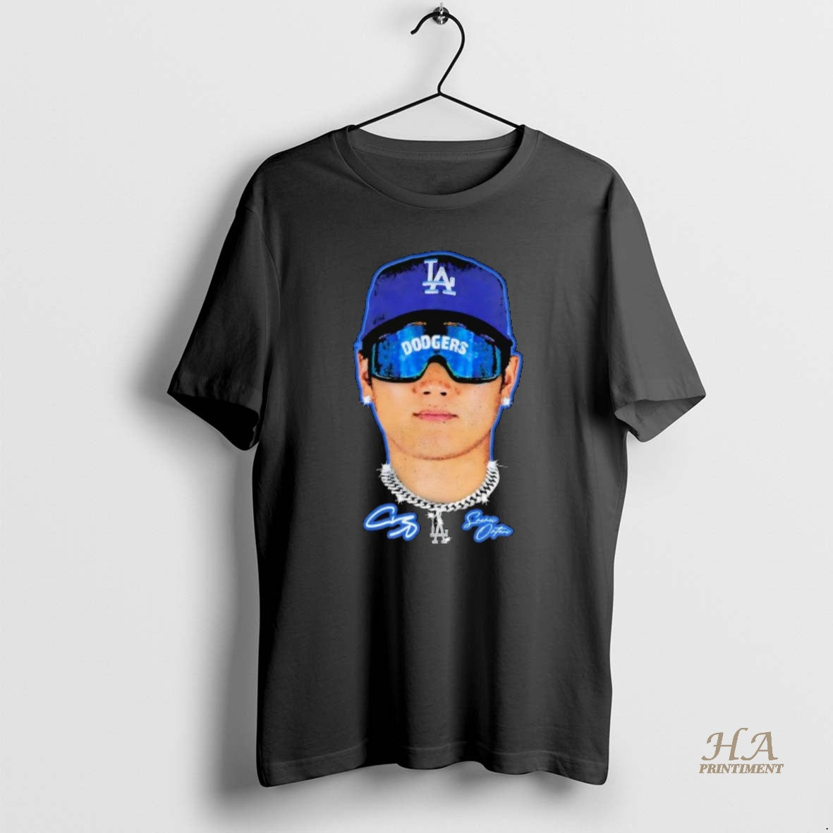Official Shohei Ohtani Big Face Los Angeles Dodgers Shirt Hoodie Sweatshirt | PurePodTees.com