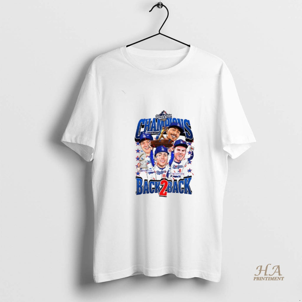 Official Shohei Ohtani Big Four Los Angeles Dodgers World Series Champions Back To Back Cartoon Shirt Hoodie Sweatshirt