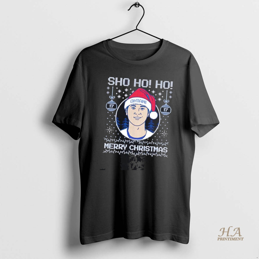 Official Shohei Ohtani Sho Ho Ho Dodgers Merry Christmas Shirt Hoodie Sweatshirt | PurePodTees.com