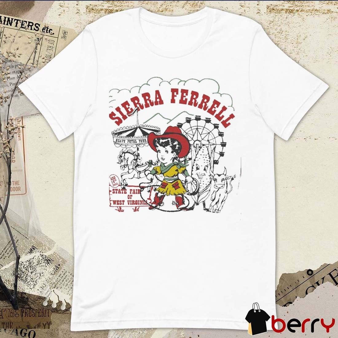 Sierra Ferrell Lewisburg WV West Virginia State Fair August 16 2026 t-shirt