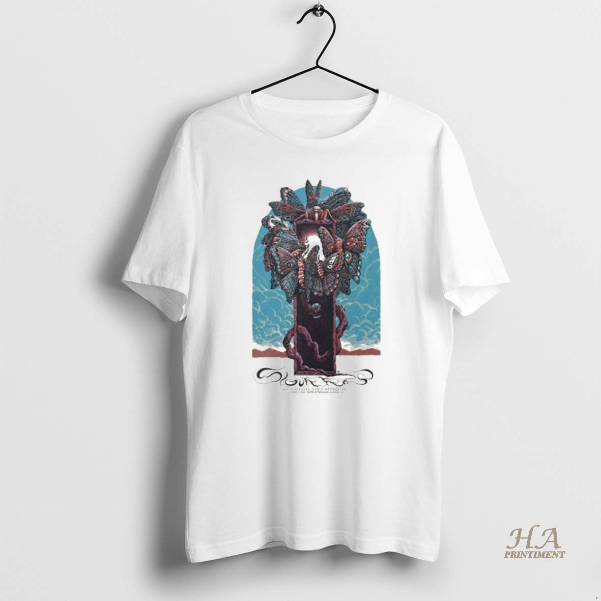 Official Sigur Ros Nov 14 Portland Or Nov 14 2025 Tour Moth Shirt Hoodie Sweatshirt | PurePodTees.com