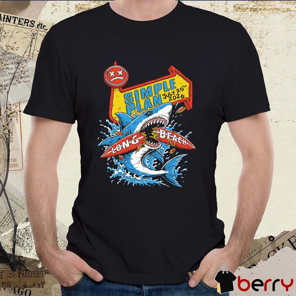 Simple Plan July 25 2026 Long Beach Convention and Entertainment Center in Long Beach CA t-shirt