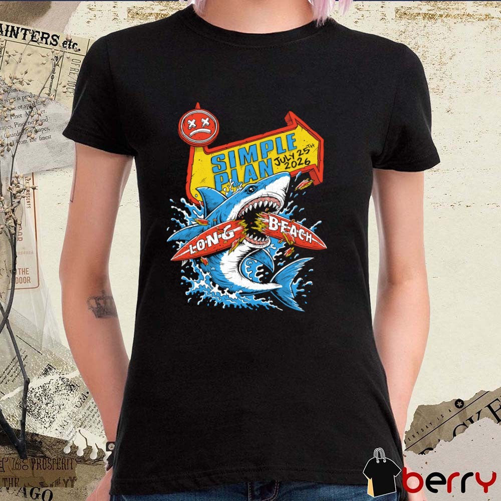 Simple Plan July 25 2026 Long Beach Convention and Entertainment Center in Long Beach CA t-shirt
